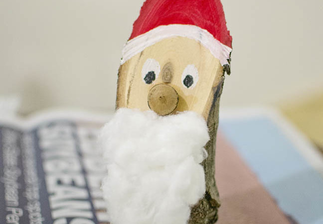 Nature-Inspired Christmas Crafts: Making a Santa from a Piece of Wood