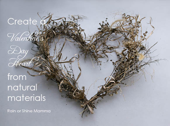 Create a Valentine's Day Heart from natural materials