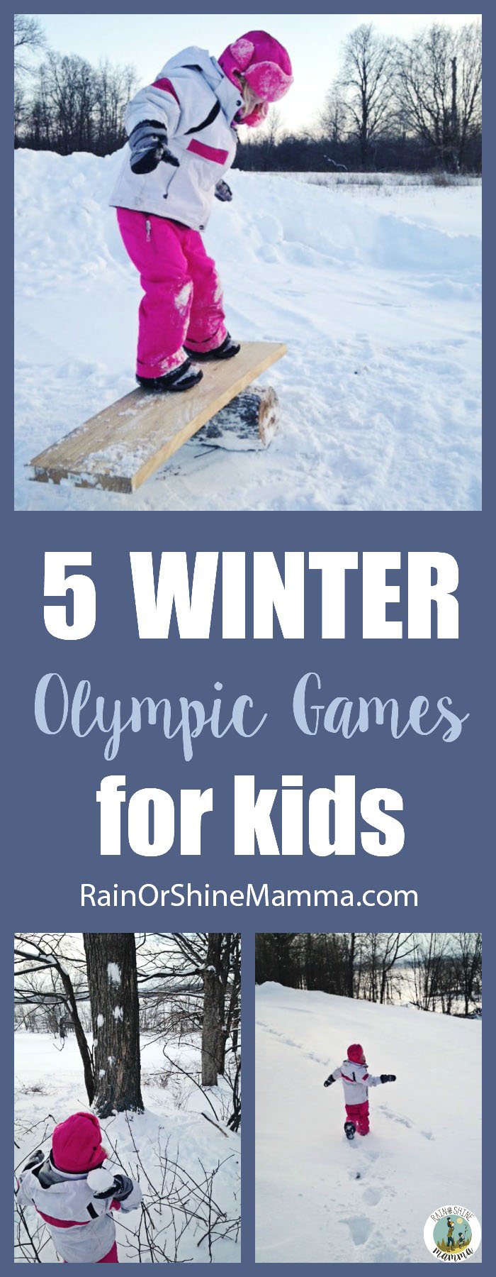 5 Fun Winter Olympic Games for Kids. Perfect outdoor activities for the backyard!  #olympics #olympic #games #kids #activities #backyard #winter #snow