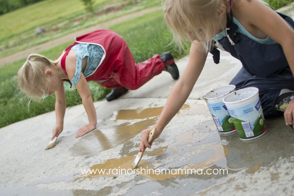 Rainy Day Fun: Painting with Mud! Rain or Shine Mamma.