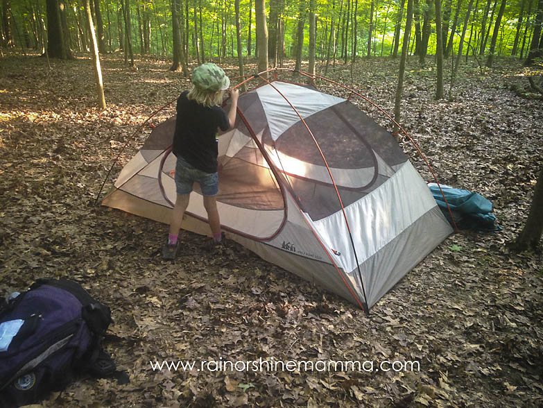 Backpacking Solo with Kids. Rain or Shine Mamma.