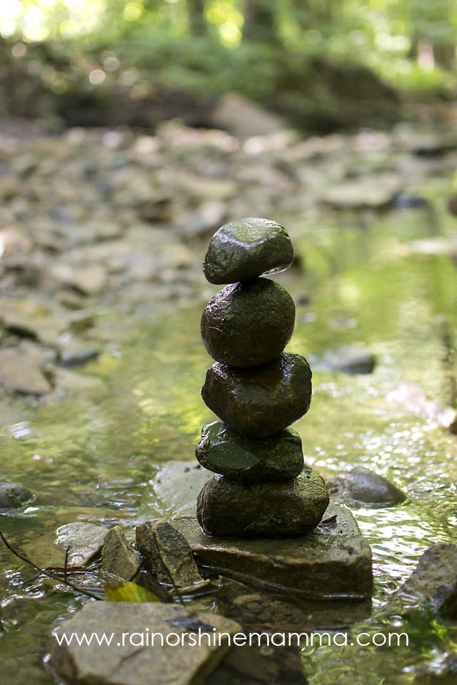 DIY Forest School VI: Rock Stacking. Rain or Shine Mamma.