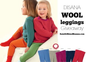 DISANA Wool Leggings Giveaway. Rain or Shine Mamma