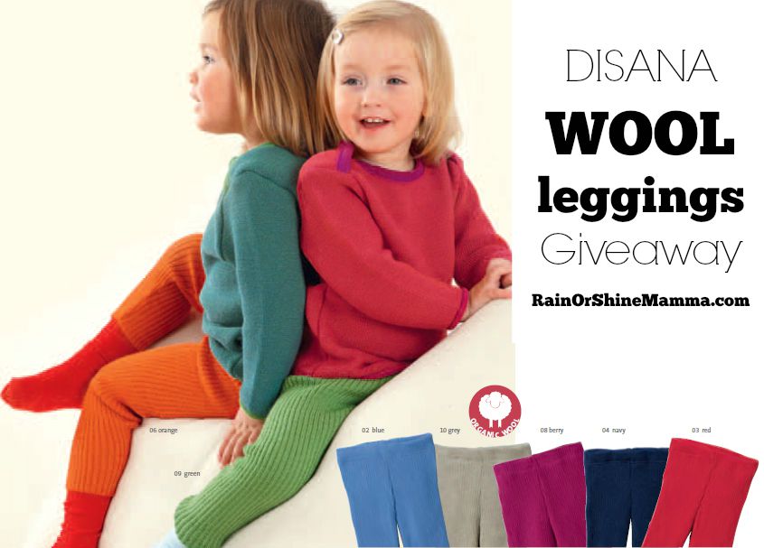 DISANA Wool Leggings Giveaway. Rain or Shine Mamma