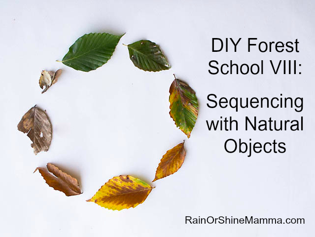 DIY Forest School VIII: Sequencing with Natural Objects. Rain or Shine Mamma