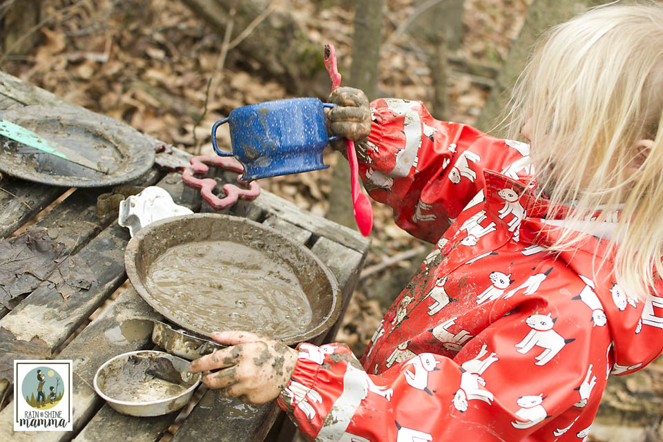 Inspiration from Our Mud Kitchen. Rain or Shine Mamma.