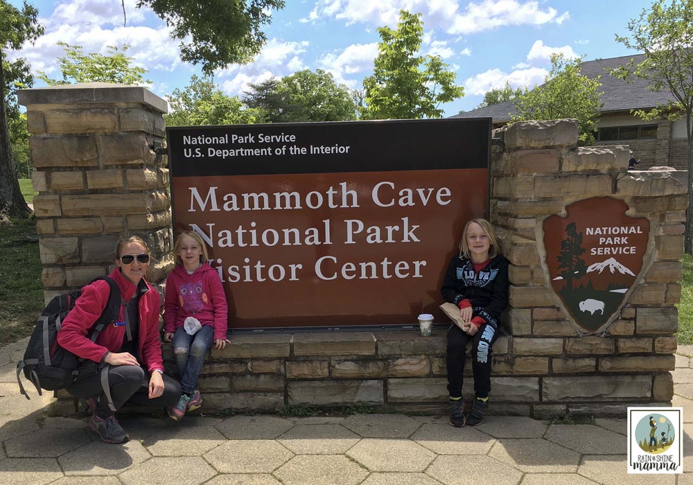 Family camping in Mammoth Cave National Park. Rain or Shine Mamma.