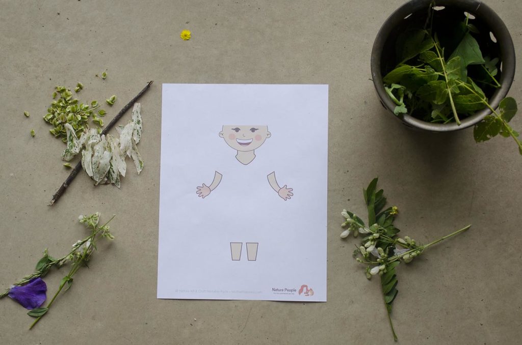 Nature People Craft + Nature Craft Printable. Rain or Shine Mamma.