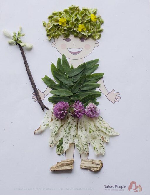 Nature People and 30+ Other Nature Craft Printables - Rain or Shine Mamma