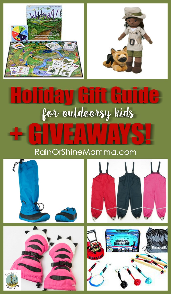 2017 Holiday Gift Guide for Outdoorsy Kids. The best gift ideas for young nature lovers, organized according to the four gift rule. Gear, books, backyard toys and more! Rain or Shine Mamma