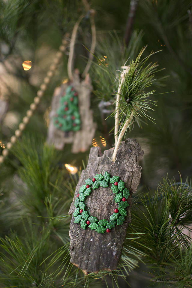 DIY Christmas Ornaments from Bark (Natural and Kid-Friendly). Rain or Shine Mamma